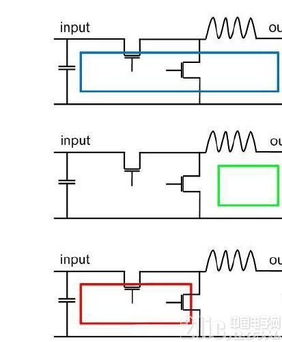 圖3.在開關(guān)模式電源中找到交流電流走線。